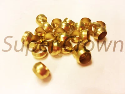 24 pcs x 6mm ID Brass Compression Sleeve B2520C 35002 Bijur Type #1 - Image 1 of 2