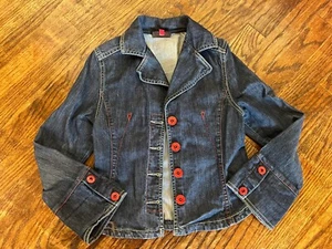 Catimini Girl 136 EU Size 10 Blue Jean Jacket - Picture 1 of 5