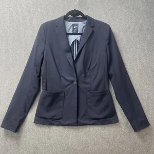 Gap woman's Blazer size US 6 Tall (uk 10) jacket navy blue wool mix pockets - Picture 1 of 13