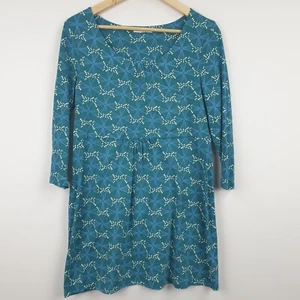 White Stuff Floral Tunic Dress Women's UK 10 Teal Green Stretch Casual Short - Picture 1 of 13