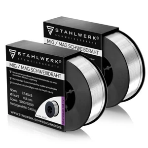 MIG MAG Aluminum Welding Wire ER4043 Si5 ALSI-5 Ø 0.8mm 0.45kg Roll Set of 2 - Picture 1 of 4