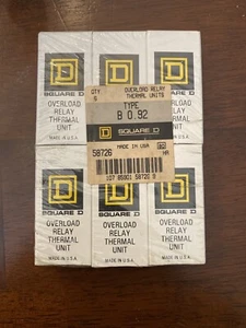 NIB Square D Type B Overload Relay Thermal Unit Sizes B0.44 - B88 - Picture 1 of 2