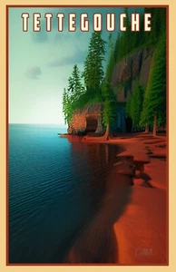 Cartel del Parque Estatal Tettegouche • Cartel de viaje de Minnesota 11x17 + ¡¡¡Firmado!!!! - Imagen 1 de 1