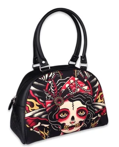 Liquor Brand Gypsy Moth Skull Tattoo Bowling Bag Handbag New Tags Great Gift - Picture 1 of 1