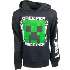 Boys Girls Kids Minecraft Gamer Black Jumper Sweatshirt Hoody Hoodie 9 - 16Years - Picture 1 of 3