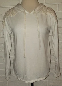 Damenpullover Rue 21 elfenbeinfarben Langarm Kapuze Größe Small - Bild 1 von 3