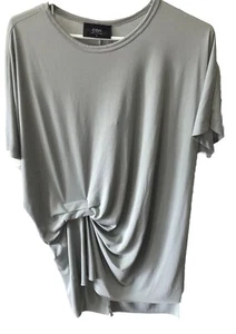 COA Made In Calif Women's Twist Front Short Sleeve T-Shirt Mint Sz L New - Picture 1 of 5
