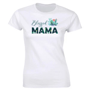Cactus Tee Blessed Mama T-Shirt for Women - Imagen 1 de 2