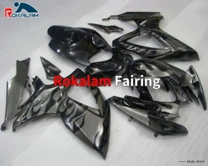 Kit de carenado ABS negra llama GSX-R600 2006 K6 GSX-R750 capucha para Suzuki GSX-R600 2006 K6 GSX-R750 negra llama - Imagen 1 de 1