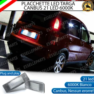 PLACCHETTE LED LUCI TARGA 21 LED SPECIFICHE FIAT PANDA 169 6000K BIANCO NO ERROR - Foto 1 di 4