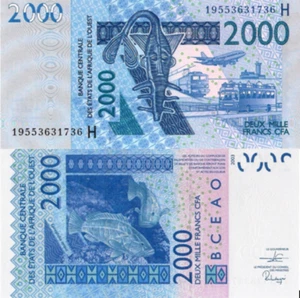 ESTADOS DE AFRICAN OCCIDENTAL, NIGER, 2000 francos, 2019, código H, nuevo (no... - Imagen 1 de 3