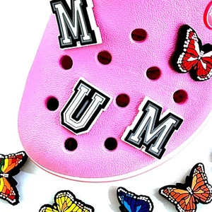 4pc Mum Letters & Butterfly 🦋❤️ Shoe Charms for Crocs Bundle CLOGITZ UK 🇬🇧 - Picture 1 of 22