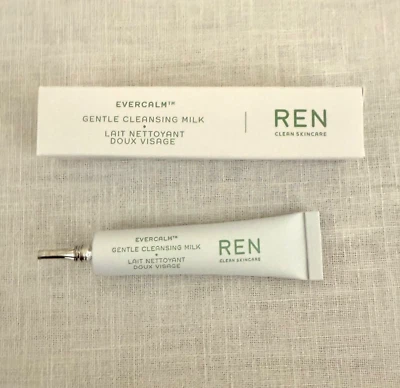 Ren Evercalm 温和洁面乳样品 尺寸 0.03 盎司 素食清洁护肤品 — 第 1/4 张图片