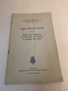 Agricultural Land Agriculture Act Rights Obligations Landlord Tenant Farm 1959 - Picture 1 of 14