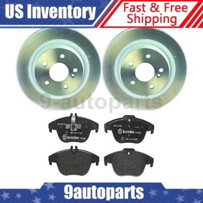 Rotores de freno traseros Brembo OE pastillas de freno metálicas para Mercedes-Benz E350 2012 2013 Foto 1 de 4