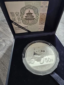 2014 Chinese Panda 5 Oz Silver Proof Coin with Box & COA - Picture 1 of 2
