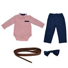 Boy Shirts Pants Set Soft Skin Friendly Fine Stitching Baby Boy Gentleman Ou Fd5