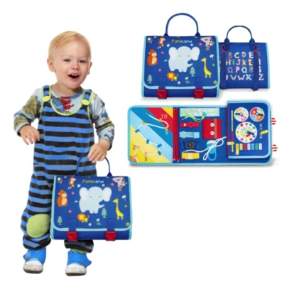 Busy Board Für Kinder Montessori Spielzeug Sensorisches Spielzeug Quiet Book Toy - Bild 1 von 4