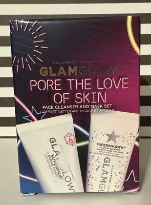 Juego de limpiador facial y mascarilla GLAMGLOW Pore The Love Of Skin, nuevo en caja  Foto 1 de 3
