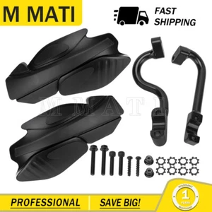 Black Hand/Wind Guard & Bracket Kit Assy For Polaris 2889341 2879380 2876846 - Picture 1 of 16