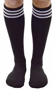 Mato & Hash Performance Schiedsrichtersocken schwarz-weiß Fußball Ref Socken - Bild 1 von 4