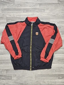 Vintage 90s Y2K K-Swiss Red Black Windbreaker Jacket Mens Size Large - Picture 1 of 11