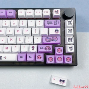 Kuromi Theme Key Cap Purple PBT Keycaps XDA Height For Cherry MX keyboard - Picture 1 of 5