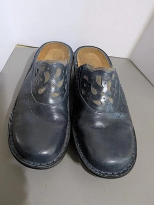 Zuecos de mula Naot para mujer talla EU 39 (EE. UU. 8), patrones de cuero azul cachemira Foto 1 de 4