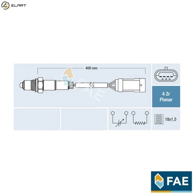 LAMBDA SENSOR 77206 FOR RENAULT SCENIC/MPV/II/GRAND LUTECIA/III EURO/CLIO VEL - Image 1 of 4