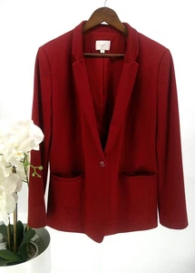 Loft Outlet Womens Burnt Orange Single Breasted Blazer Jacket Size 12 - Picture 1 of 7