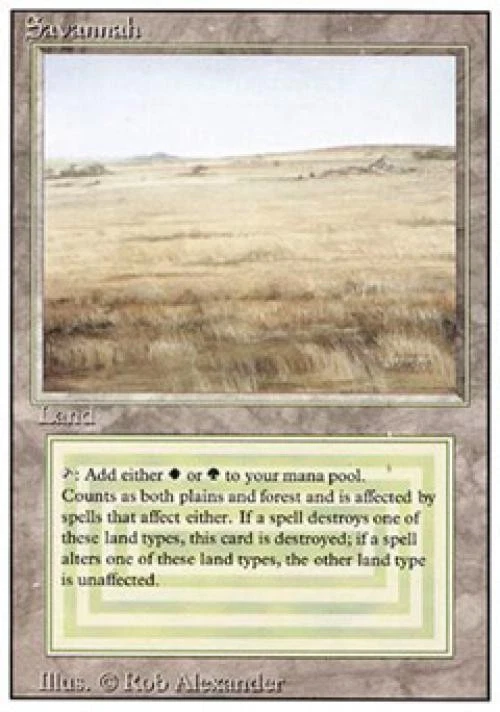 MTG English Savannah Heavy Play Normal Revised - Image 1 of 1