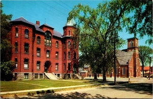 Postcard The Holy Angel's Convent & Church St Albans Vermont VT - Picture 1 of 2
