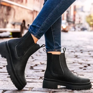 Thursday Boot Company Botas Chelsea de Cuero Negro Mate Suela para Mujer 6 - Imagen 1 de 10