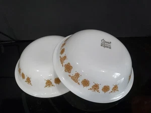 Corelle BUTTERFLY GOLD Fruit Dessert Berry Bowls Flowers 5.375"- Set of 2 - Picture 1 of 3