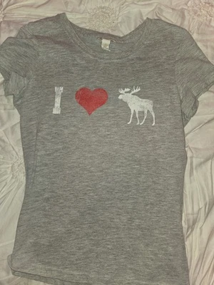 Vintage Abercrombie Kids Y2k Tshirt Large Grey Gray Top Kids Girls 2000s Shirt - Image 1 of 3