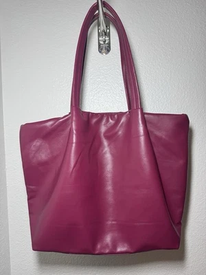Bolso de Mano Neiman Marcus Grande Rosa Rojo Elegante Bolso de Hombro para Todos los Días Cartera Mujeres Foto 1 de 4