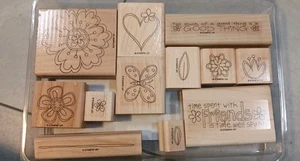 Stampin' Up "Zeit gut investiert" - montiert, Holz, Gummistempel (leicht gebraucht) - Bild 1 von 5
