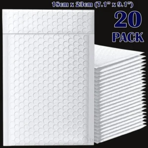 20PCS Bubble Envelopes Bag Waterproof Foam Mailers Shipping Self Seal Packing - Picture 1 of 8