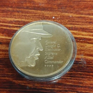 American Legion Dwight D Eisenhower 25th Anniv. D-Day Europe June 6 1944 Coin - Picture 1 of 2