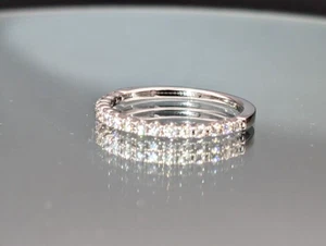 14k White Gold .25ctw Diamond Band ~ Size 6.75 - Picture 1 of 4
