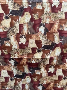 Fabric, Quilting, Crafting, Cats - Picture 1 of 4