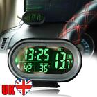 Car Voltage Digital Monitor Battery Alarm Clock LCD Temperature Thermeter