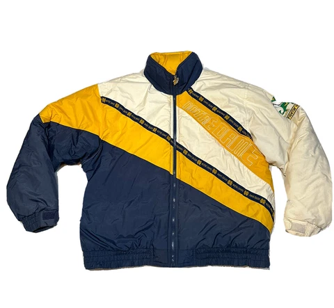 Vintage Notre Dame Coat Mens Large Fighting Irish Football NFL Puffer Jacket 90s Cover