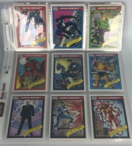 Marvel Universe 1990 Impel Ser 1 Trading Card Set Base Completo #1-162 In Pagine - Foto 1 di 4
