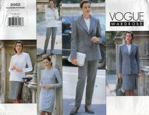 Vogue 2052 Career Separates - Dress, Top, Slit Skirt, Jacket & Pants Sz 8-12 UC - Picture 1 of 4