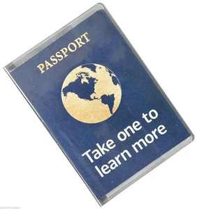 Clear Thick Plastic Vinyl Passport Cover  New Great Quality by Marshal - Picture 1 of 3