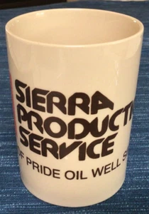 Taza de café de colección Sierra Production Pride pozo de aceite servicio campo petrolero perforación - Imagen 1 de 5