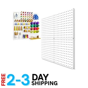 4 Stück Schwerlast Metall Lochwand Wand Organizer - Rostbeständig, Weiß, 12" - Bild 1 von 9