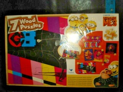 Despicable Me 3 - Wood Puzzles 7 Puzzles  Ages 3+ new-- factory sealed - Image 1 of 4