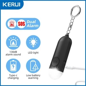 130DB Rechargeable Safe Sound Personal Alarm Personal Security Alarm Keychain - Picture 1 of 21